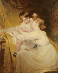 Portrait of Mrs De Wint and Her Daughter, Helen